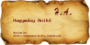 Hagymásy Anikó névjegykártya